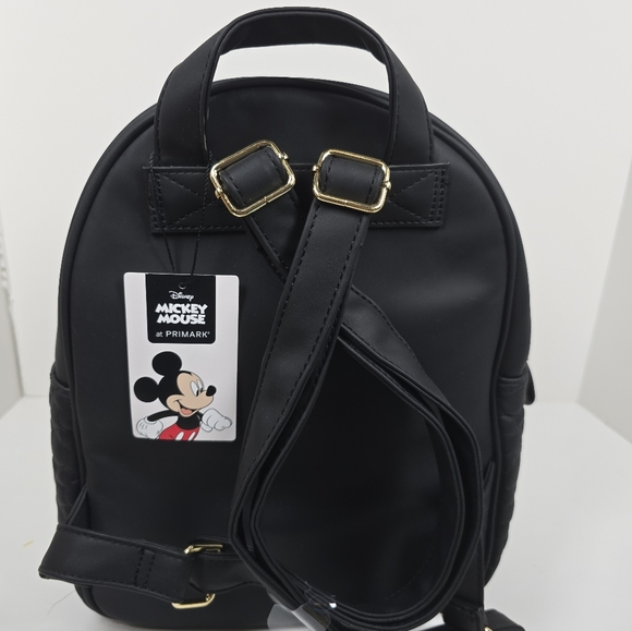 Disney Primark Mickey Mouse Black Embossed Backpack Nwt - Picture 7 of 7
